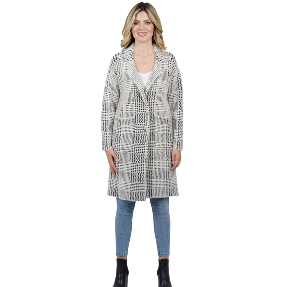 Love Token Gorgeous Zendaya Below Knee Length Coat w/ Patch Pockets Heavy Weight - Picture 3 of 15